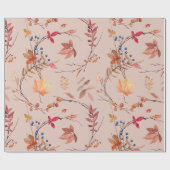 秋ボホ素朴赤ちゃんシャワー ラッピングペーパー (フラット)