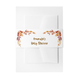秋ボホ素朴赤ちゃんシャワー 招待状ベリーバンド