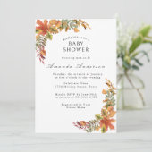 秋ボホ素朴赤ちゃんシャワー 招待状 (スタンド正面)