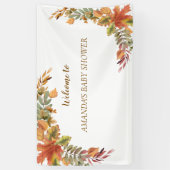 秋ボホ素朴赤ちゃんシャワー 横断幕 (縦)