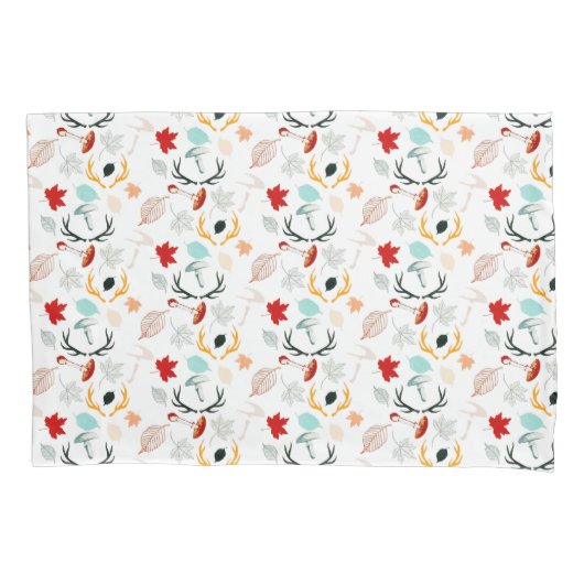 秋ボホ葉秋フォレストウォーター色 枕カバー (正面)