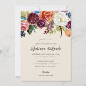 秋ボホ開花ベビーシャワー招待状 招待状 (正面)