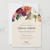 秋ボホ開花ベビーシャワー招待状 招待状 (正面)