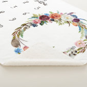 秋ボホ開花モノグラムベビーマイルストーンフォト シェルパブランケット (3/4)