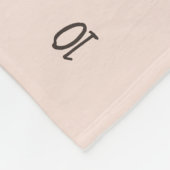 秋ボホ開花モノグラムベビーマイルストーンフォト フリースブランケット (角)