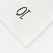 秋ボホ開花モノグラムベビーマイルストーンフォト フリースブランケット (角)