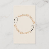 秋ボホ開花 |のモダンエンク結婚ロージャカード エンクロージャーカード (裏面)