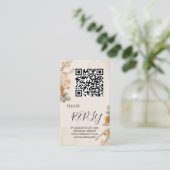 秋ボホ開花 |のモダンエンク結婚ロージャカード エンクロージャーカード (スタンド正面)