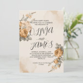 秋ボホ開花 |モダン結婚式招待状 招待状 (スタンド正面)