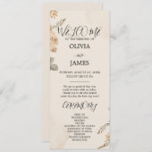 秋ボホ開花 |モダン結婚式 プログラム (正面/裏面)