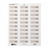 秋ボーイベビーシャワーブルーパンプキントラック ラベル (フルシート)