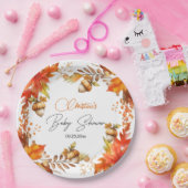 秋ボーエレガントーフローラベビーシャワー ペーパープレート (パーティー)