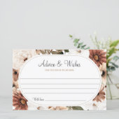 秋ボーブライダルシャワーアドバイスカード (スタンド正面)