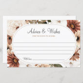 秋ボーブライダルシャワーアドバイスカード (正面/裏面)