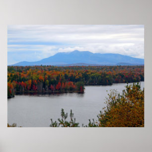 秋ポスターのMt. Katahdin ポスター