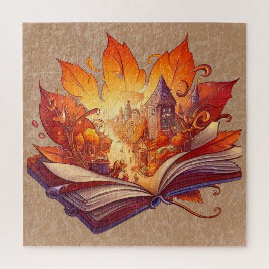 秋ポップ・アートのアップブックパズル ジグソーパズル (縦)