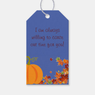 秋ポップ・アートのバイラベル ギフトタグ