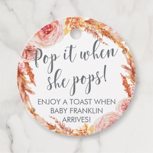 秋ポップ・アートの時にポップメッセージカード フェイバータグ (正面)