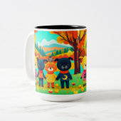 秋ポーチズコーヒーマグ ツートーンマグカップ (正面左)