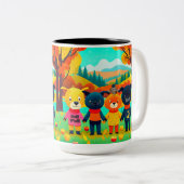 秋ポーチズコーヒーマグ ツートーンマグカップ (正面右)