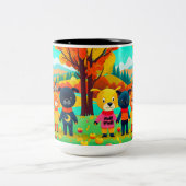 秋ポーチズコーヒーマグ ツートーンマグカップ (中央)