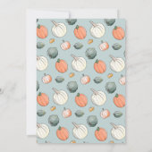 秋ポーチフロントドアサンクスギビングディナー 招待状 (裏面)