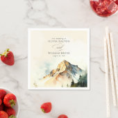 秋マウンテンズ自然エレガントな結婚式 スタンダードカクテルナプキン (インサイチュ)