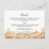 秋マウンテンワイルドフラワーテラコッタ素朴結婚ズ エンクロージャーカード (正面)