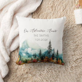 秋マウンテン結婚オルタナティブズゲストブック クッション