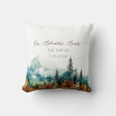 秋マウンテン結婚オルタナティブズゲストブック クッション (正面)