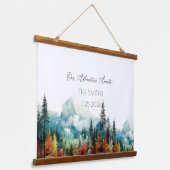 秋マウンテン結婚オルタナティブズゲストブック 吊り下げ型タペストリー (傾斜あり)