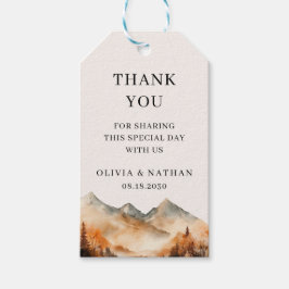 秋マウンテン結婚式の引き出物 ギフトタグ