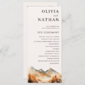 秋マウンテン結婚式 プログラム (正面/裏面)