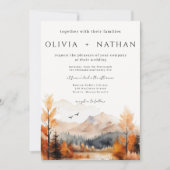 秋マウン結婚テン写真 招待状 (正面)