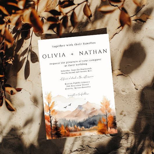 秋マウン結婚テン写真 招待状