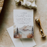 秋マウン結婚テン詳細カード エンクロージャーカード<br><div class="desc">美しい水彩結婚秋の山景色とフォントペアリングを特徴とする山の詳細カーエレガントド。水彩山のシーンの色を除くすべての語句とすべての色を編集する。エバーグリーンのドロップの色は編集できない。//マッチ商品については、Sourly By Nicole Zazzleストアの「SAWYER」コレクションをご覧ください。*このデザインが気に入ったけど、探している物に使えるものが見つからない場合は、いつでも私に連絡して下さい：)</div>