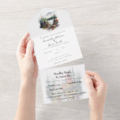 秋マウン結婚テン オールインワン招待状 (貼ってはがせる)