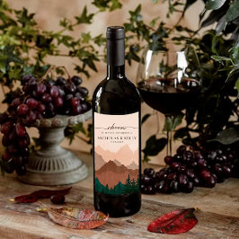 秋マウン結婚トワインラベル ワインラベル