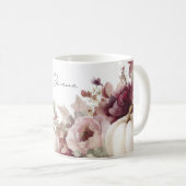 秋マグカップとカボチャと花 コーヒーマグカップ (正面右)