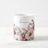 秋マグカップとカボチャと花 コーヒーマグカップ (中央)