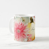 秋マグカップとカボチャと花 コーヒーマグカップ (正面左)