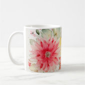 秋マグカップとカボチャと花 コーヒーマグカップ (左)