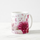 秋マグカップとピンクのカボチャと花 コーヒーマグカップ (正面右)