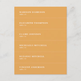 秋マスタードテラコッタ結婚の座席表DIY 招待状