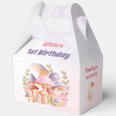 秋マッシュルームピンクパープル1st誕生日ラージゲーブル フェイバーボックス (裏面)