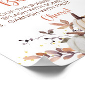 秋ママ – オーサバーベビーシャワーサイン秋カボチャ ポスター (角)