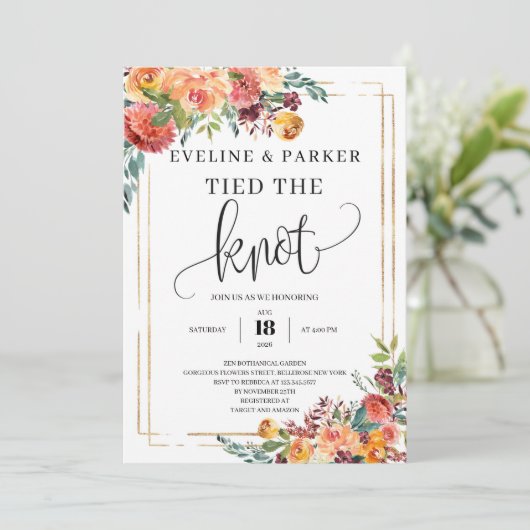 秋マリゴールドは駆け落ち招待状を結んだ 招待状 (スタンド正面)