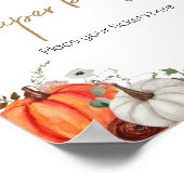 秋マルサラバーガンディフローラパンプキンオムツラッフル ポスター (角)