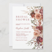 秋マルサラフラワーブライダルシャワー 招待状 (正面)