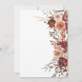 秋マルサラフラワーブライダルシャワー 招待状 (裏面)